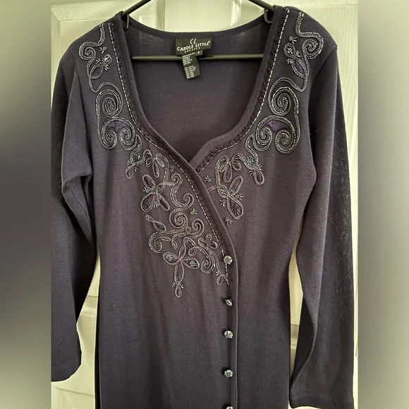 *SOLD on Vinted* Vintage Carole Little Purple Maxi Dress - Picture 2 of 4